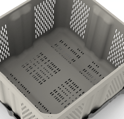 MacroPlastic Hybrid Bins are built tough, with effective ventilation throughout the sturdy frame!